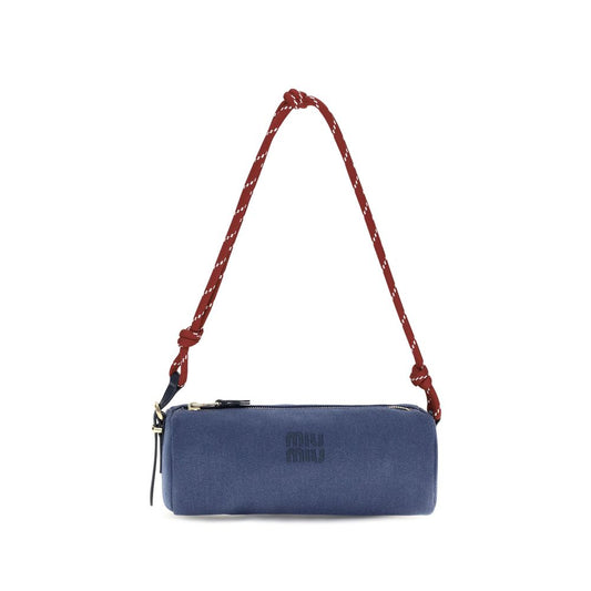 Miu Miu Blaue Geldbörse aus Baumwolle