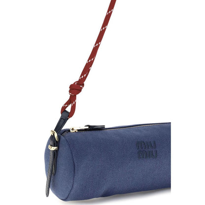 Miu Miu Blaue Geldbörse aus Baumwolle