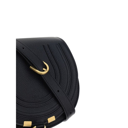 Chloé Schwarze Bos Taurus Kalbsleder Schultertasche
