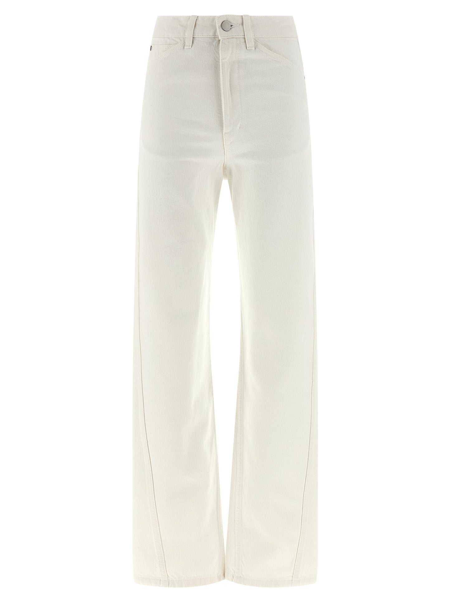 Lemaire Weiße High-Waist-Jeans aus Baumwolle