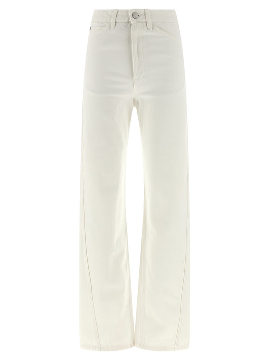 Lemaire Weiße High-Waist-Jeans aus Baumwolle