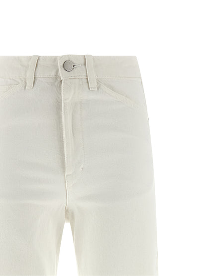 Lemaire Weiße High-Waist-Jeans aus Baumwolle