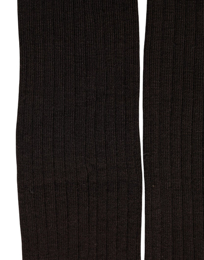Dolce & Gabbana Schwarze Wollstrumpfhose One Size Socken