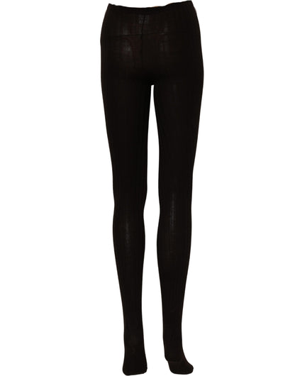 Dolce & Gabbana Schwarze Wollstrumpfhose One Size Socken