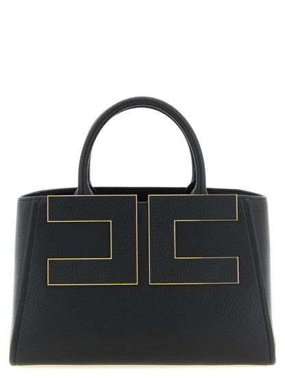 Elisabetta Franchi Schwarze Tote Bag aus Polyester
