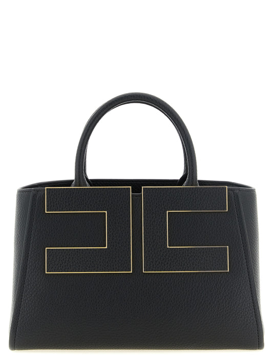 Elisabetta Franchi Schwarze Tote Bag aus Polyester