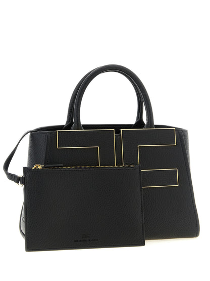 Elisabetta Franchi Schwarze Tote Bag aus Polyester