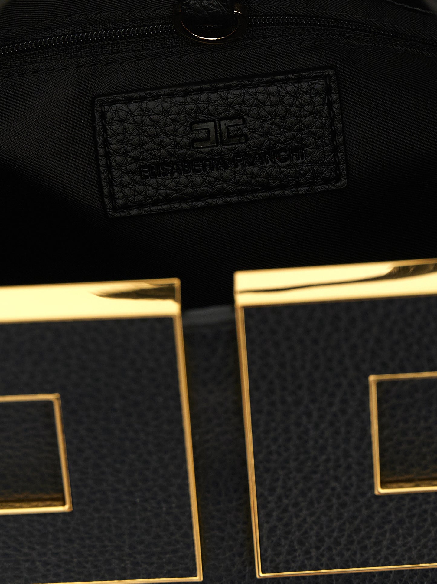 Elisabetta Franchi Schwarze Tote Bag aus Polyester