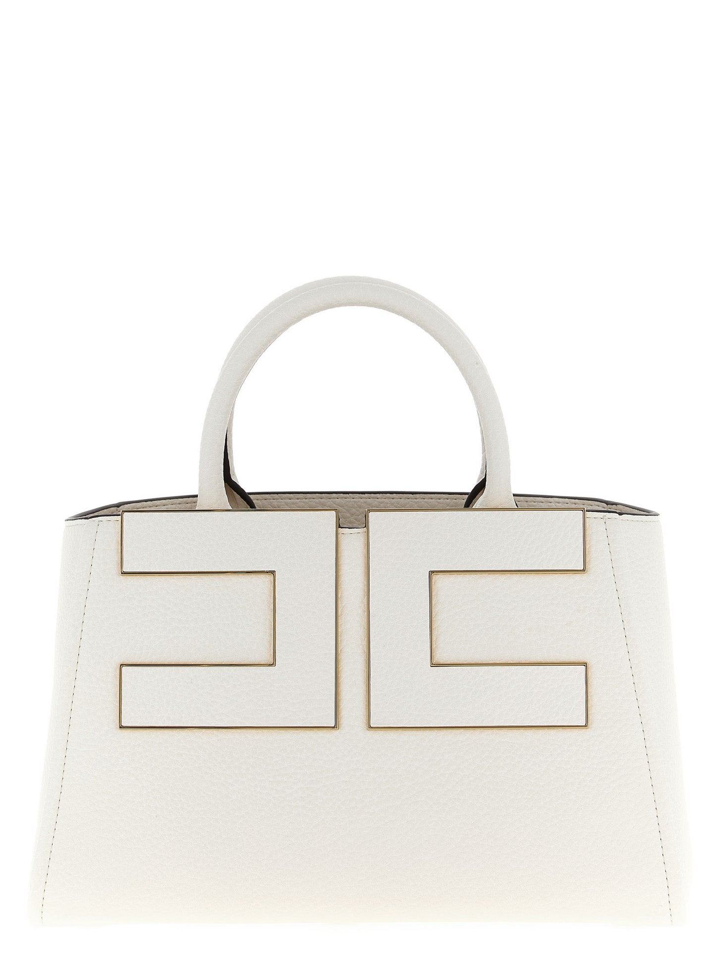 Elisabetta Franchi Weiße Tote Bag aus Polyester