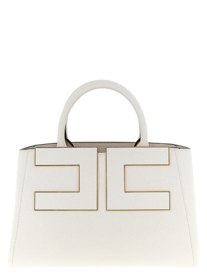 Elisabetta Franchi Weiße Tote Bag aus Polyester