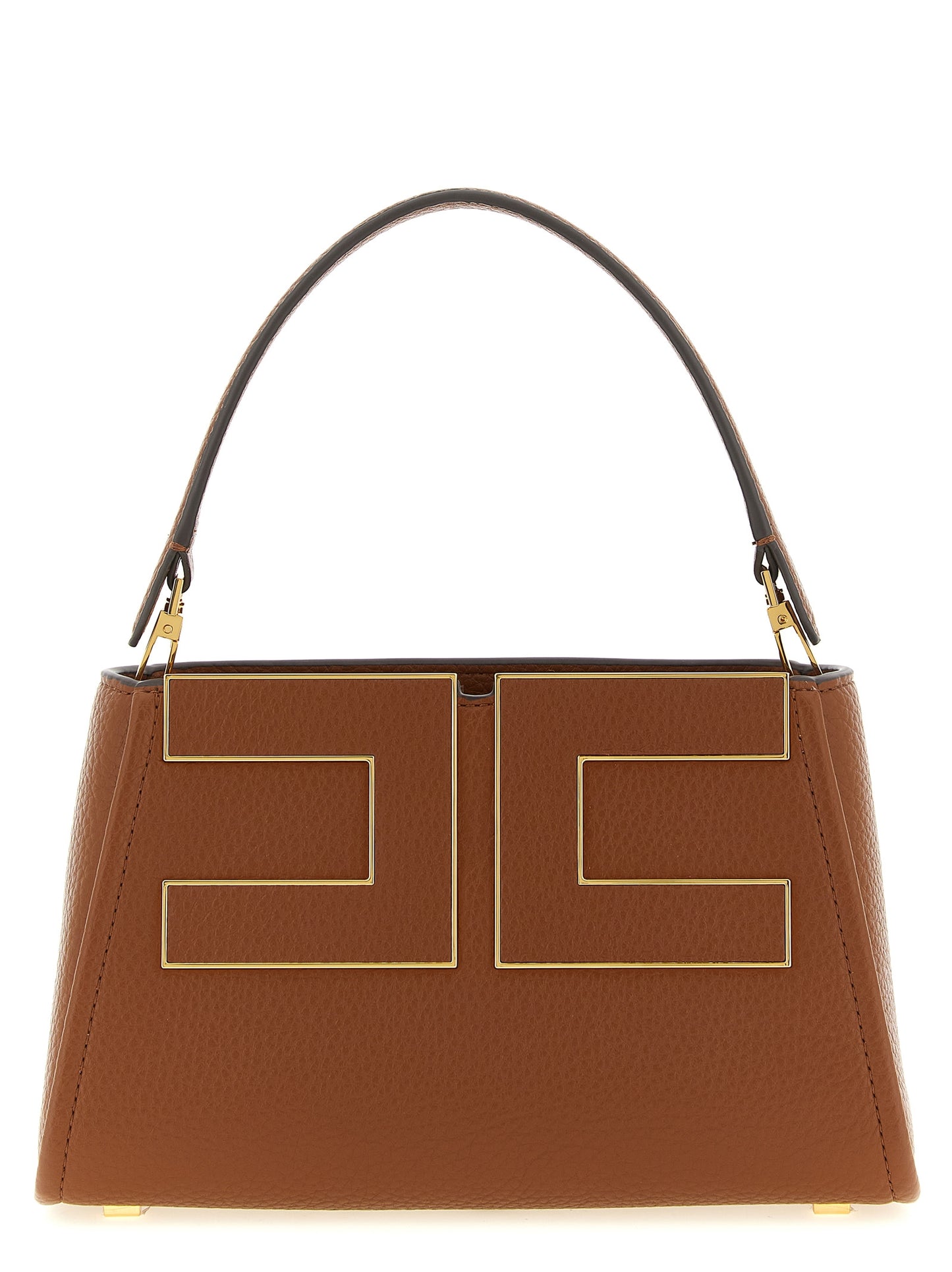 Elisabetta Franchi Braune Handtasche aus Polyester