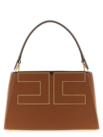 Elisabetta Franchi Braune Handtasche aus Polyester