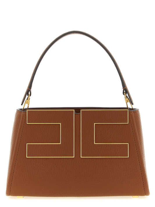 Elisabetta Franchi Braune Handtasche aus Polyester