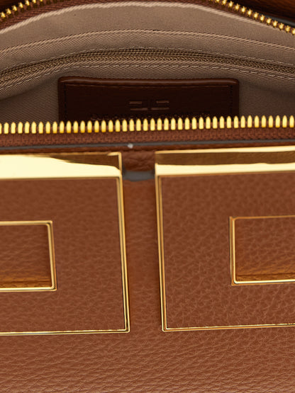 Elisabetta Franchi Braune Handtasche aus Polyester