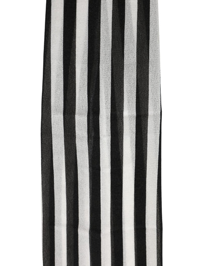 Dolce & Gabbana Schwarz-Weiße Gestreifte Strumpfhose