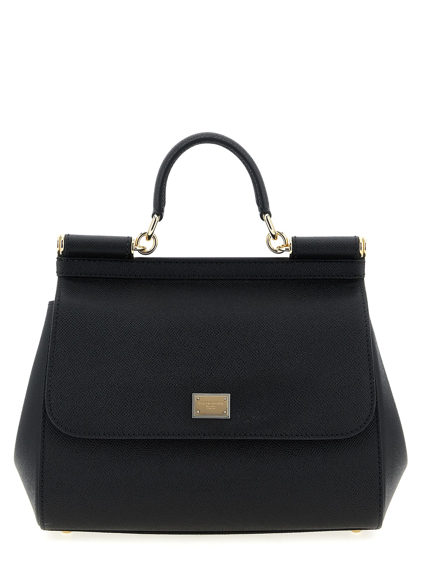 Dolce & Gabbana Schwarze Kalbsleder-Handtasche