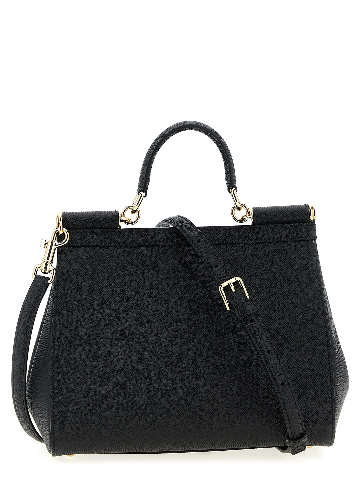 Dolce & Gabbana Schwarze Kalbsleder-Handtasche