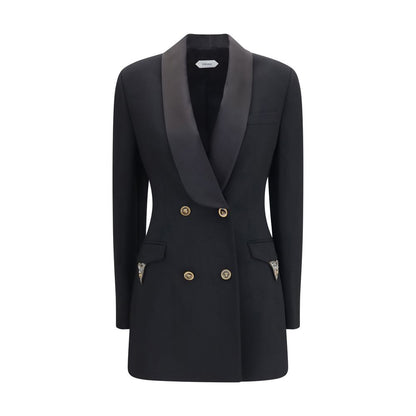 Versace Schwarzer Oves Aries Wollblazer