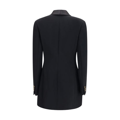 Versace Schwarzer Oves Aries Wollblazer