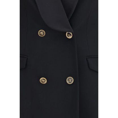 Versace Schwarzer Oves Aries Wollblazer