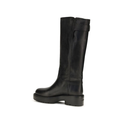 Miu Miu Schwarze Bos Taurus Kalbsleder Chelsea Boots