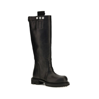 Rick Owens Stiefel aus Leder in Schwarz
