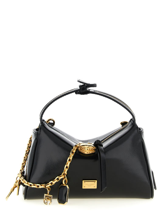 Dolce & Gabbana Schwarze Kalbsleder-Handtasche