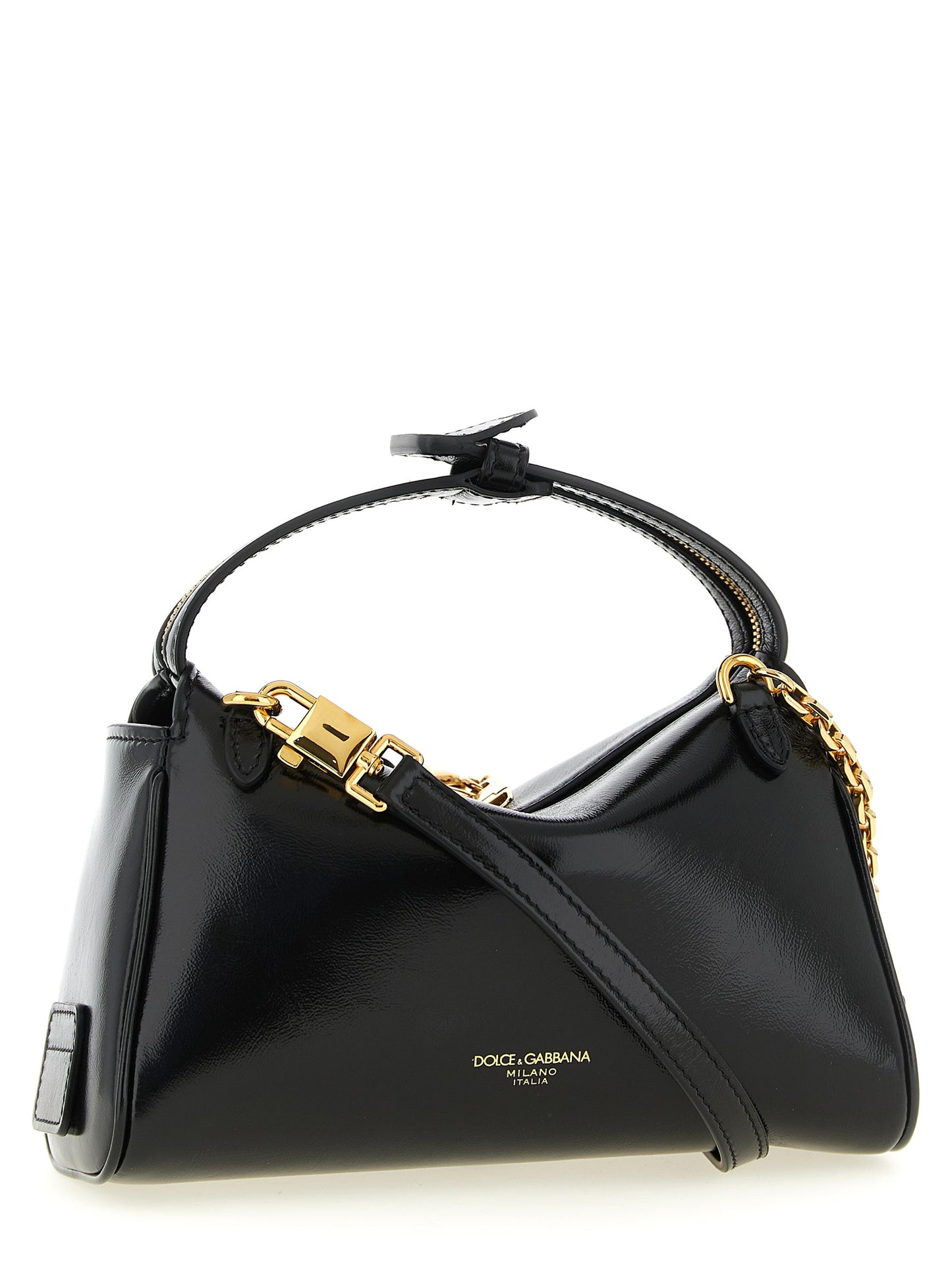 Dolce & Gabbana Schwarze Kalbsleder-Handtasche