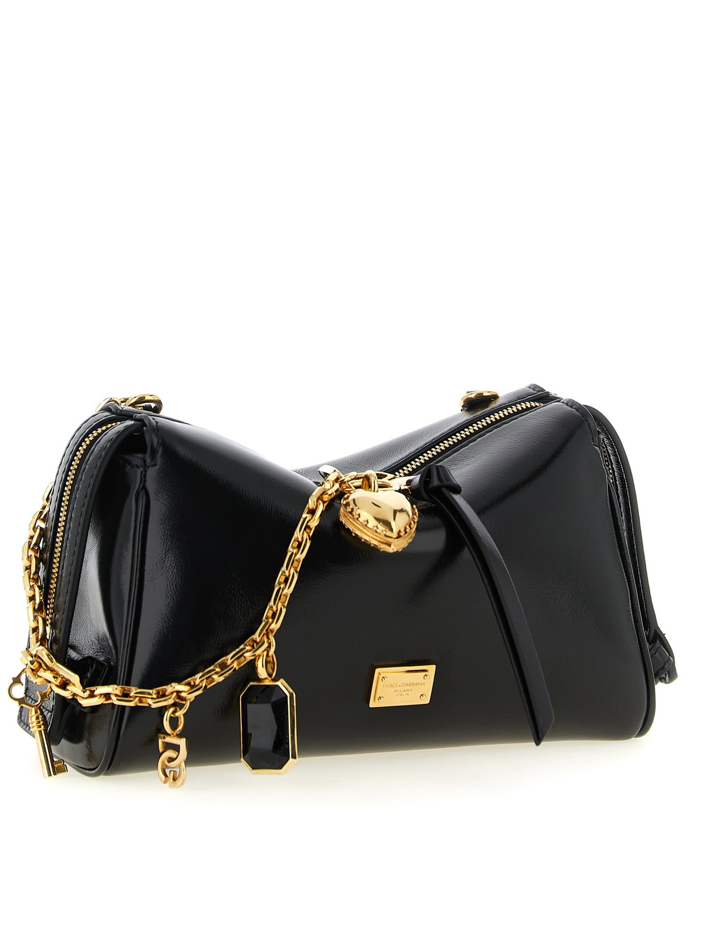 Dolce & Gabbana Schwarze Kalbsleder-Handtasche
