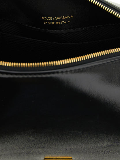 Dolce & Gabbana Schwarze Kalbsleder-Handtasche