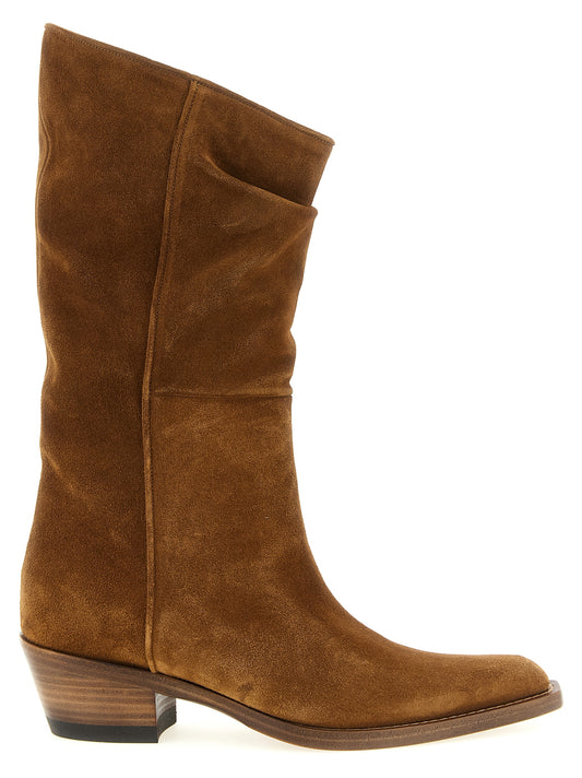 Khaite Chelsea Boots aus braunem Kalbsleder