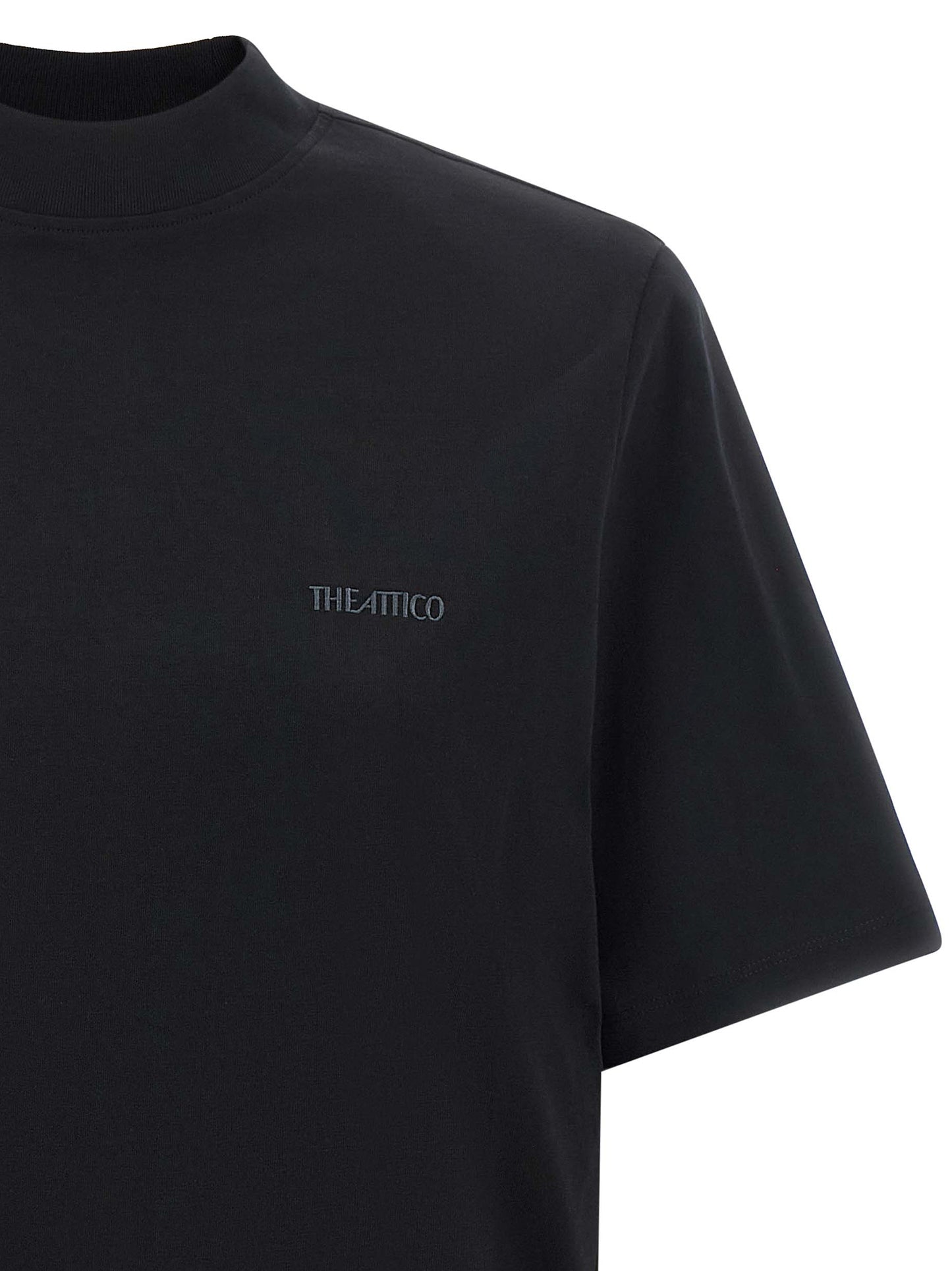 The Attico Schwarzes Baumwoll-T-Shirt