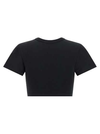 The Attico Schwarzes Baumwoll-T-Shirt