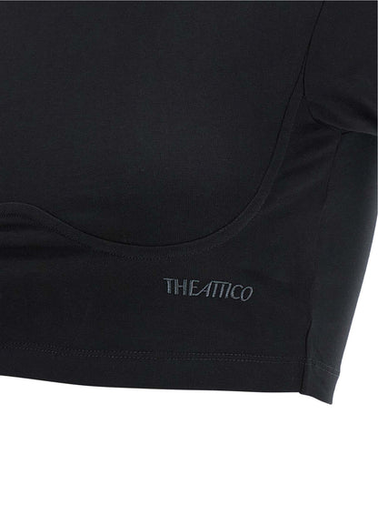The Attico Schwarzes Baumwoll-T-Shirt