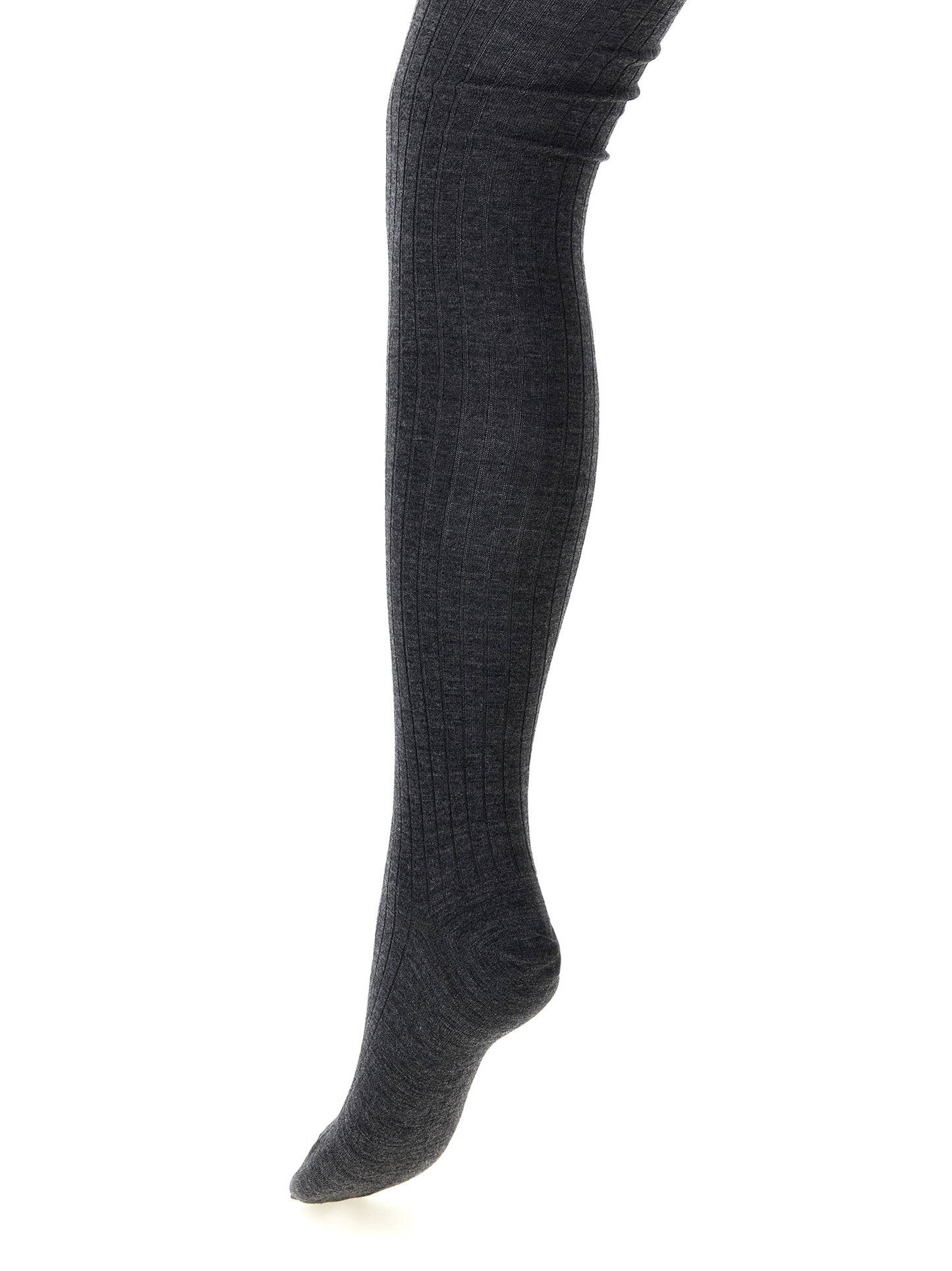 Jil Sander Graue Wollsocken