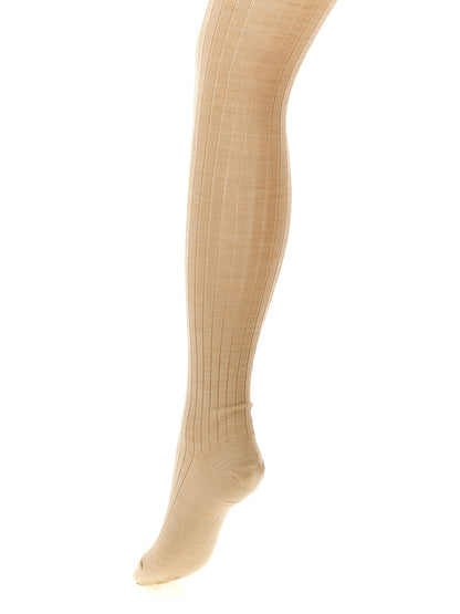 Jil Sander Beige Wollsocken