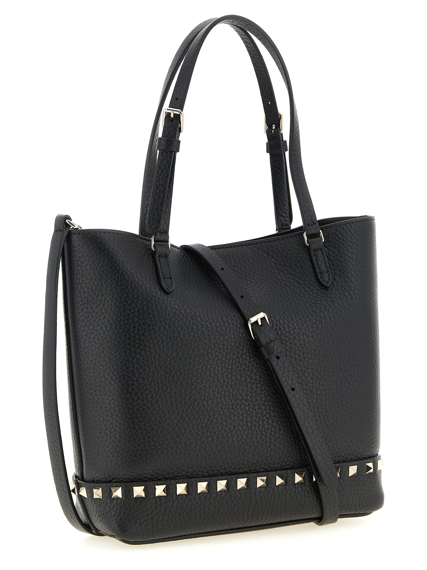 Valentino Garavani Schwarze Kalbsleder-Schultertasche