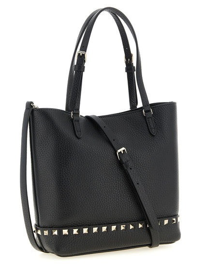 Valentino Garavani Schwarze Kalbsleder-Schultertasche