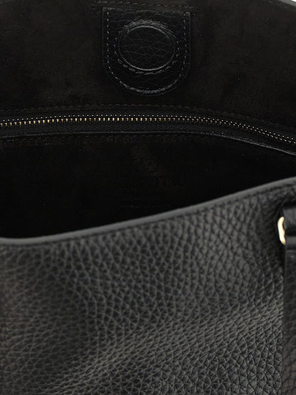 Valentino Garavani Schwarze Kalbsleder-Schultertasche