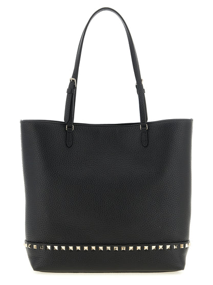 Valentino Garavani Schwarze Kalbsleder-Schultertasche