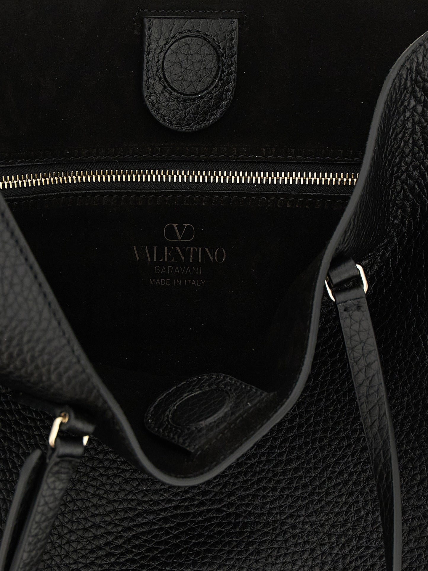 Valentino Garavani Schwarze Kalbsleder-Schultertasche