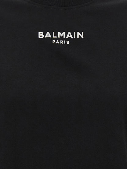 Balmain Schwarzes Baumwoll-T-Shirt
