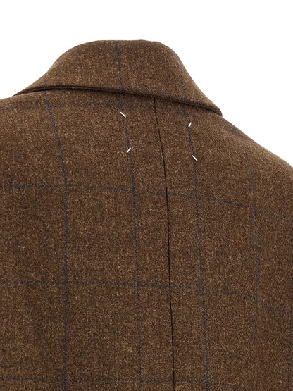 Maison Margiela Brauner Wollmantel