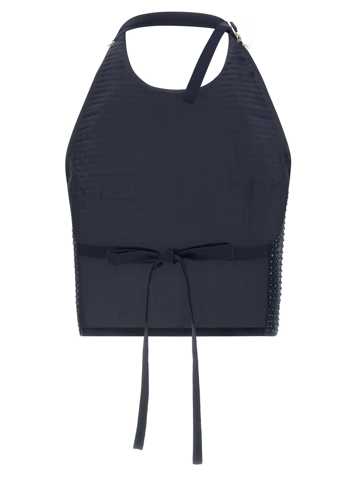 PINKO Arbaia Blue Rhinestone Halterneck Top