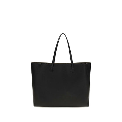 Fendi Schwarze Bos Taurus Kalbsleder Schultertasche