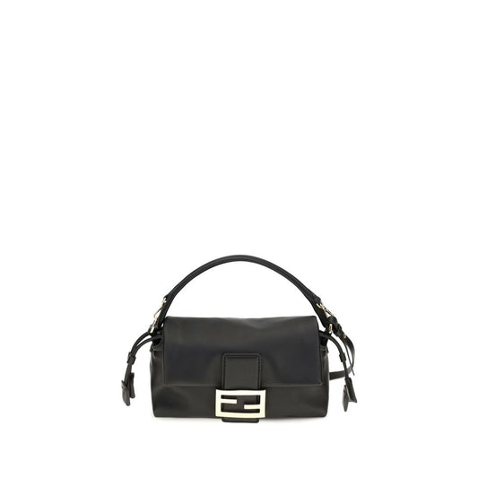 Fendi Schwarze Lammleder Schultertasche Ovis Aries Aries