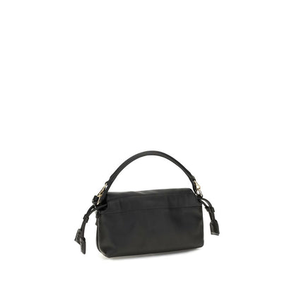 Fendi Schwarze Lammleder Schultertasche Ovis Aries Aries