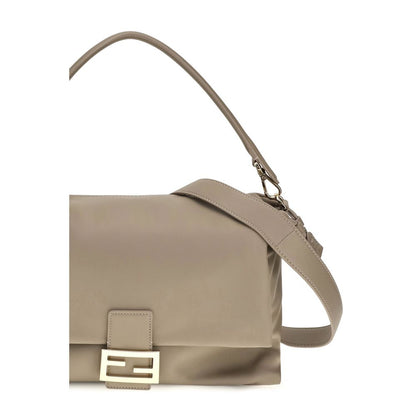 Fendi Beige Kalbsleder Bos Taurus Schultertasche
