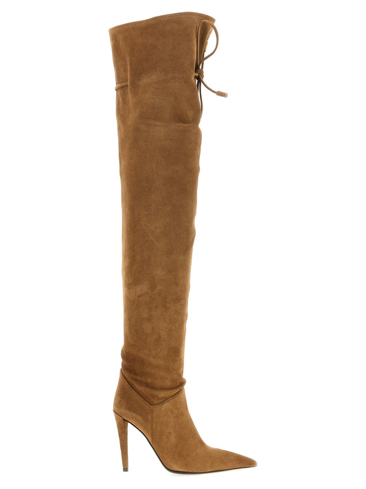 Giuseppe Zanotti Brown Calf Leather Over-the-Knee Boots