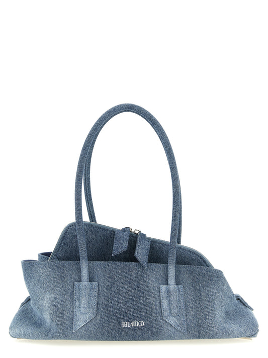 The Attico Blaue Baumwoll-Umhängetasche